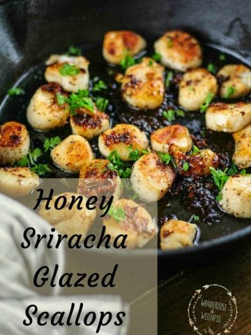 honey sriracha glazed scallops