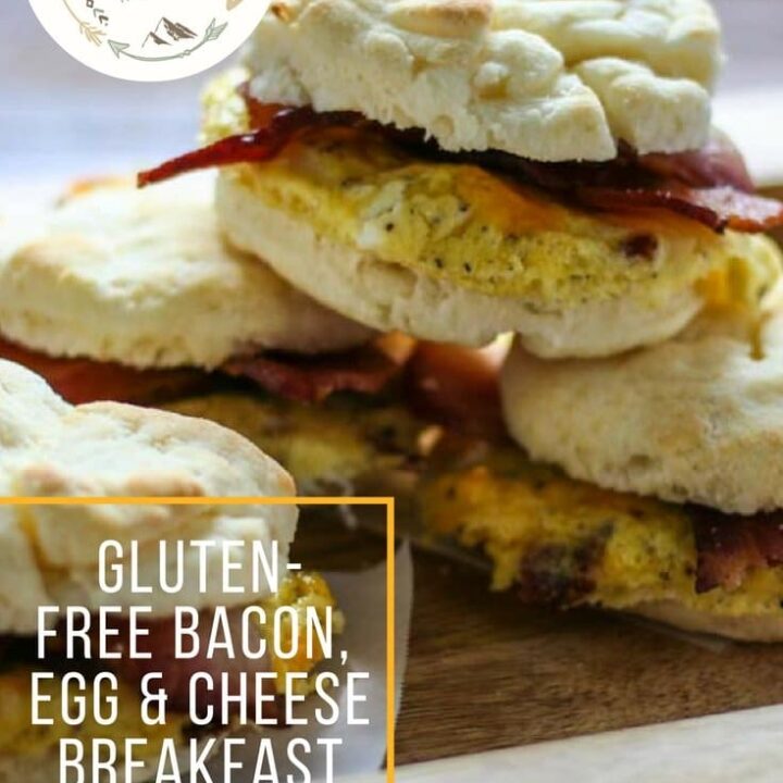 Gluten-Free Bacon, Egg & Cheese Breakfast Biscuit