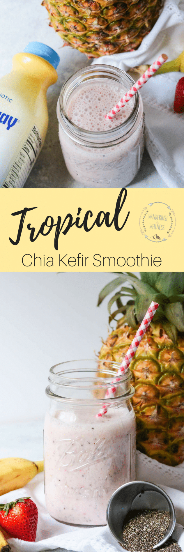 tropical chia kefir smoothie