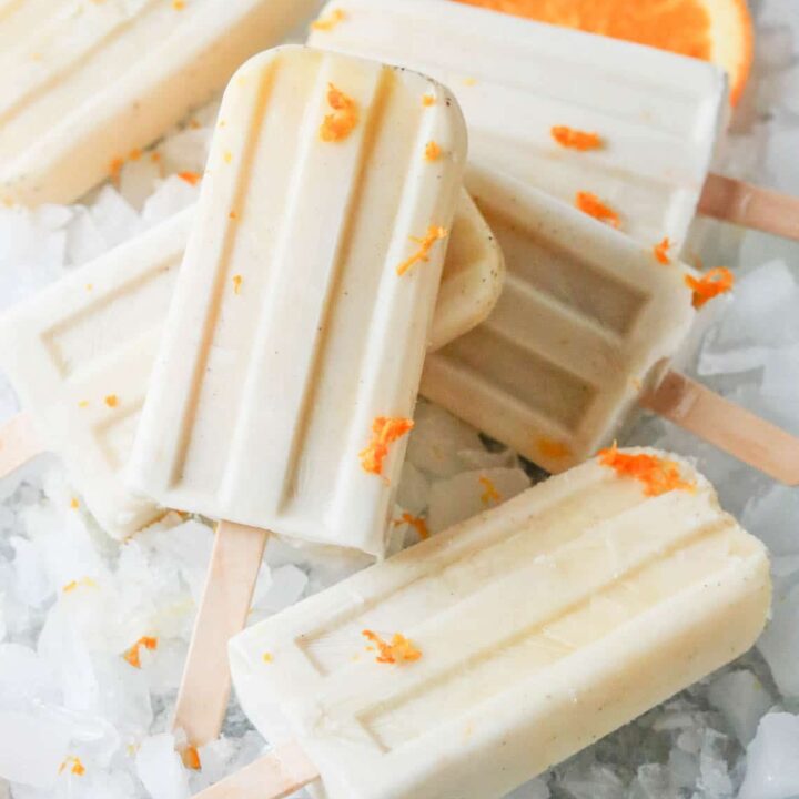 Orange Cardamom Creamsicles stacked on top of one another