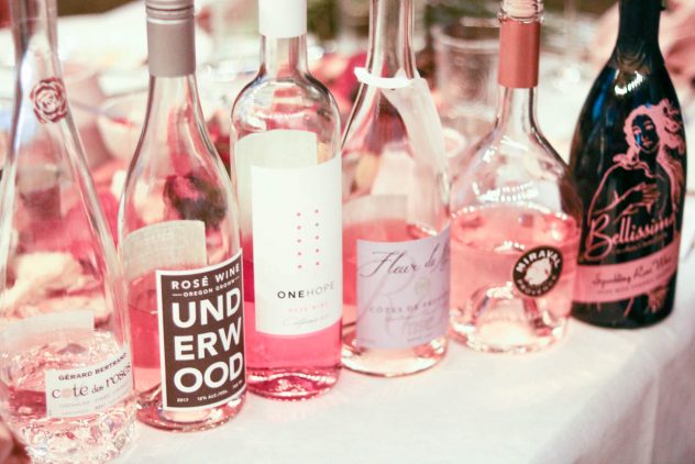 bottles of rosé