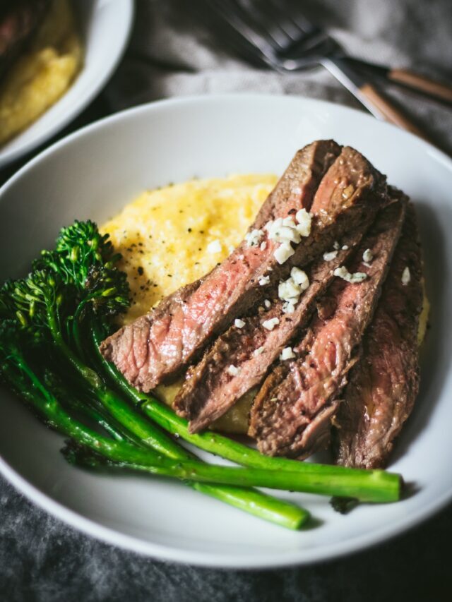 Skirt Steak With Blue Cheese Polenta Story