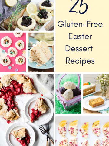 a image collage of gluten-free easter dessert recipes