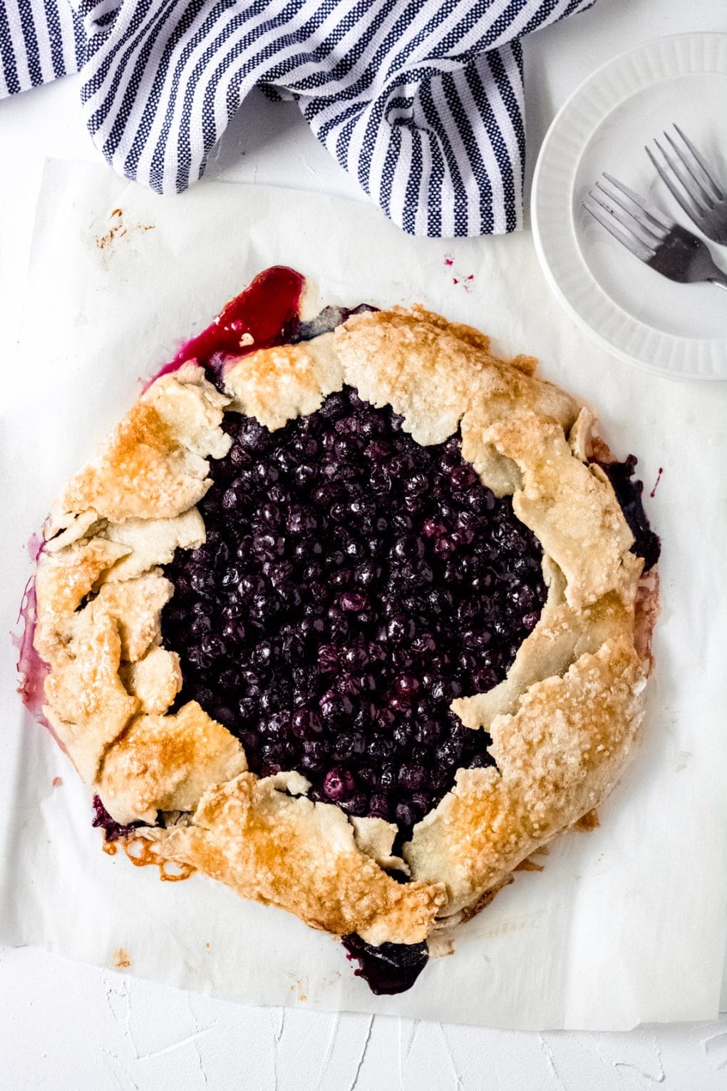 a baked gluten-free blueberry galette