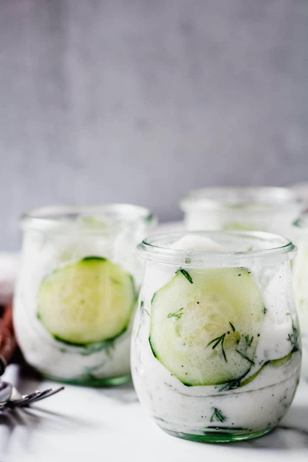 3 jars of creamy cucumber salad