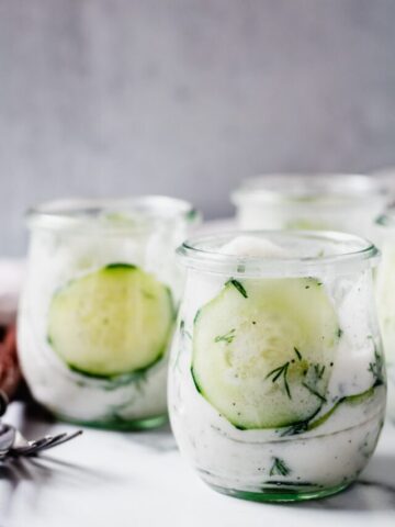 3 jars of creamy cucumber salad