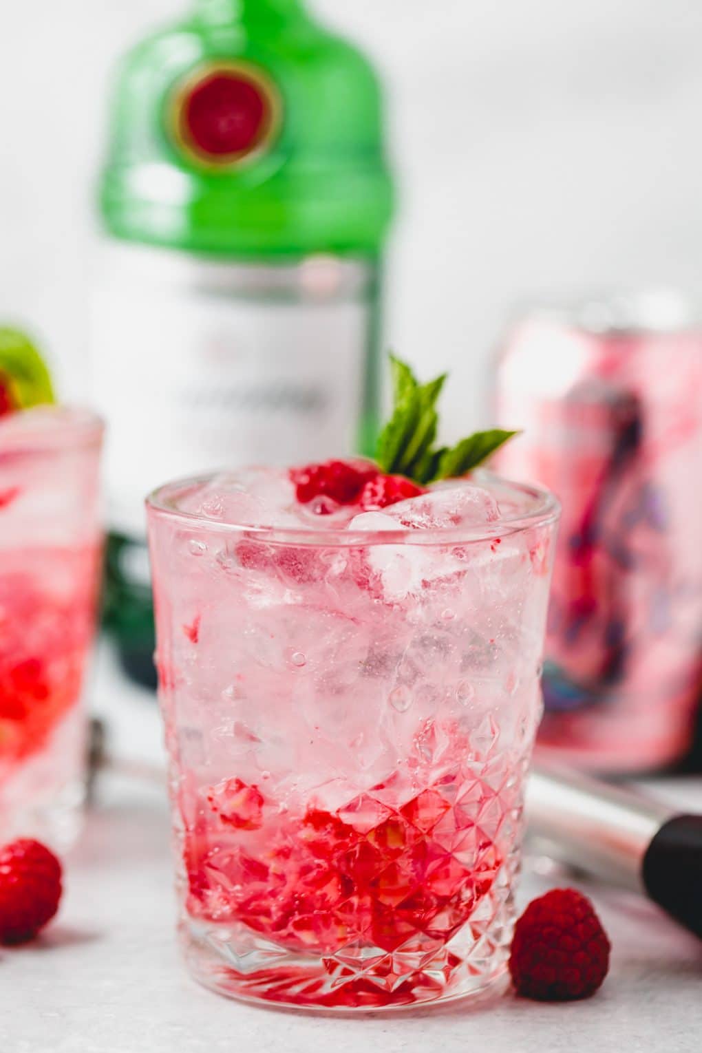 a razz cranberry La Croix cocktail