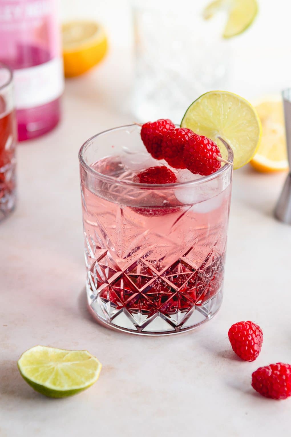a berry La Croix cocktail