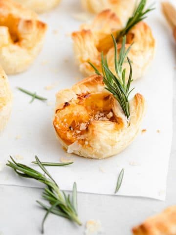 Apricot Brie Bites on a table