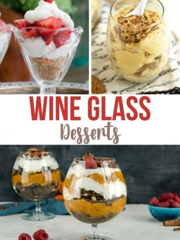 Wine glass desserts