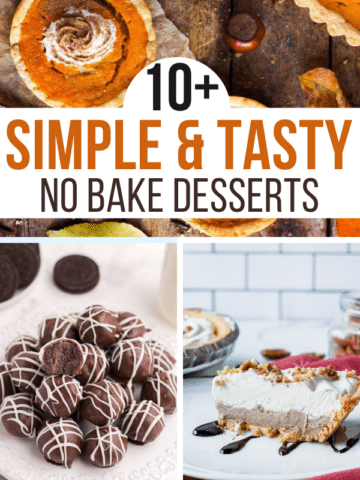 easy no bake fall desserts pin