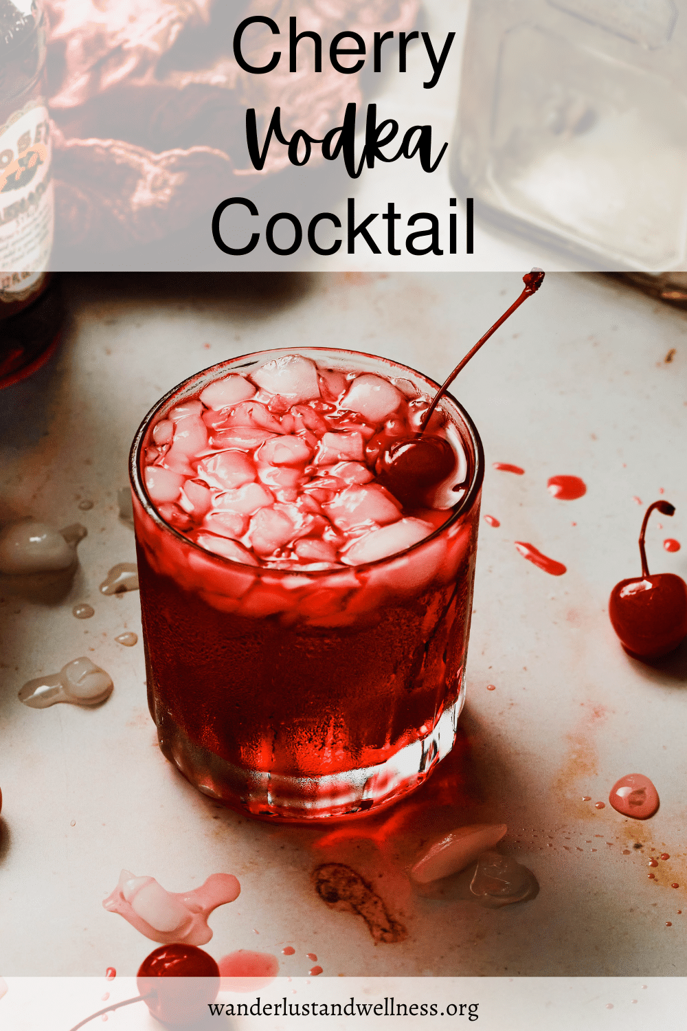 cherry vodka cocktail pin