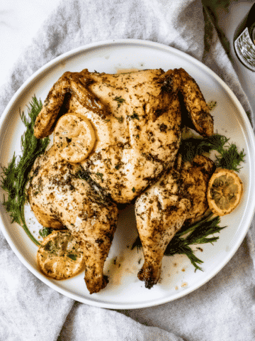 grilled greek spatchcocked chicken recipe-Cover image